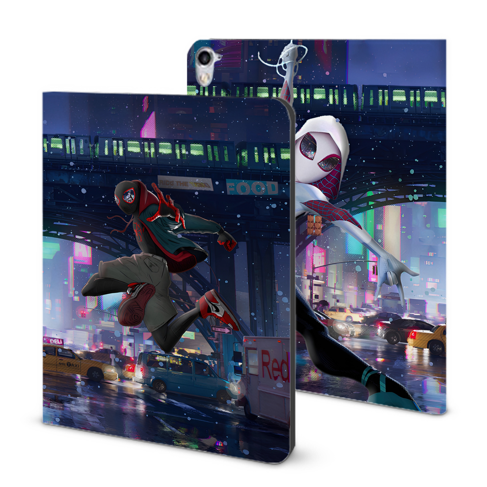 （画像用） Spider Man スパイダーマン IPad ケース ブック型 PUレザー TPU 耐衝撃 軽量 薄型 ペン収納なし 全面保護 IPad 各モデル対応